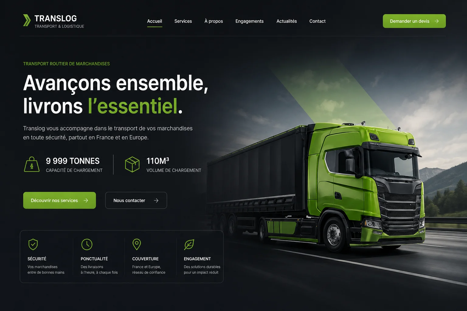 Translog client portal dashboard